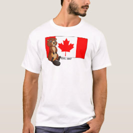Kanada Day Est. 1867 Flagge und Biber T-Shirt