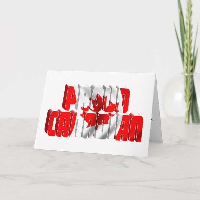 Kanada Day Proud Canadian Karte (Vorderseite)