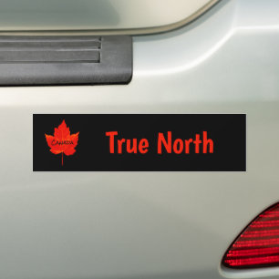 Kanada Day True North Red Black Maple Leaf Autoaufkleber