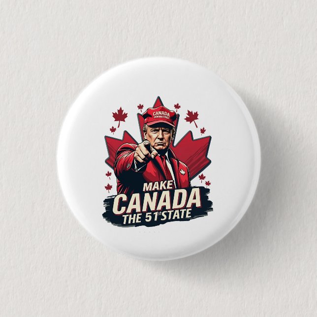 Kanada der 51. Staat Trump Kanadier Button (Vorderseite)
