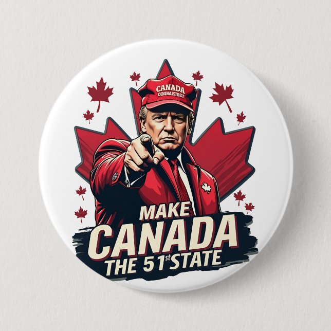 Kanada der 51. Staat Trump Kanadier Button (Vorderseite)