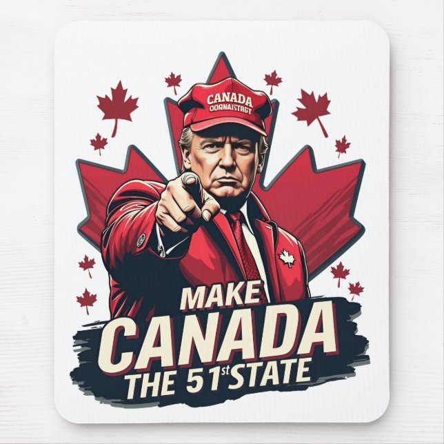 Kanada der 51. Staat Trump Kanadier Mousepad (Vorne)