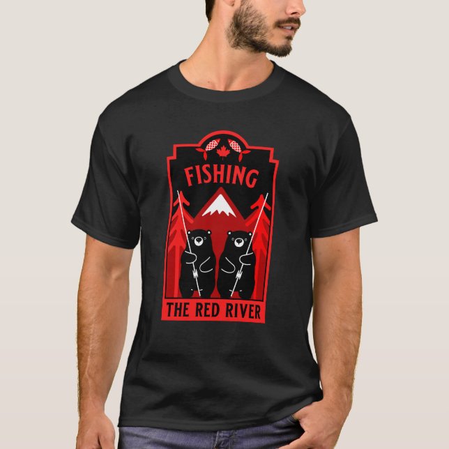 Kanada: Der Rote Fluss im Fischfang T-Shirt (Vorderseite)