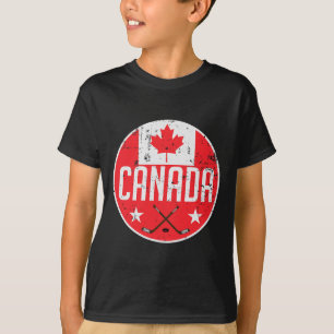 Kanada Eishockey Flaggen Trikot Unterstützer Kanad T-Shirt