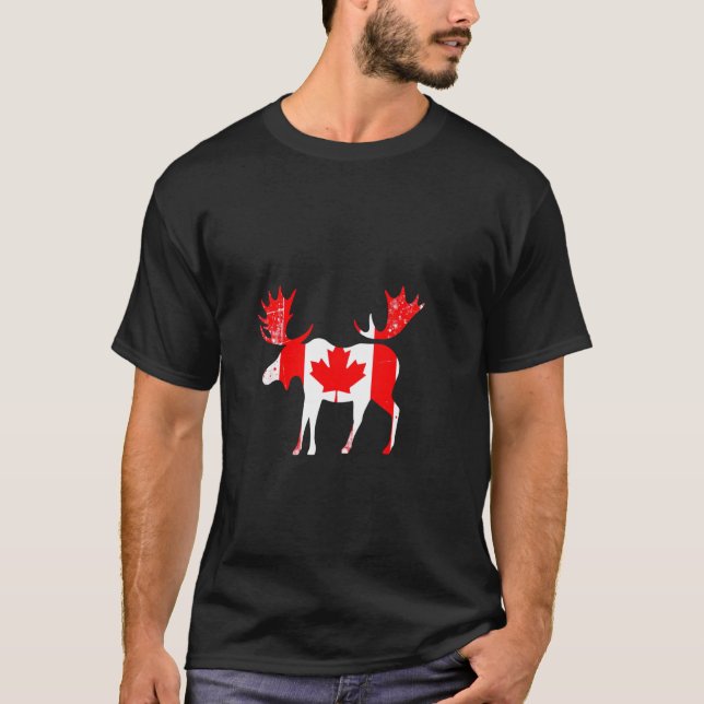 Kanada-Elch-Silhouette T-Shirt (Vorderseite)