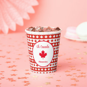 Kanada Elegant Red Maple Leaf Pappbecher