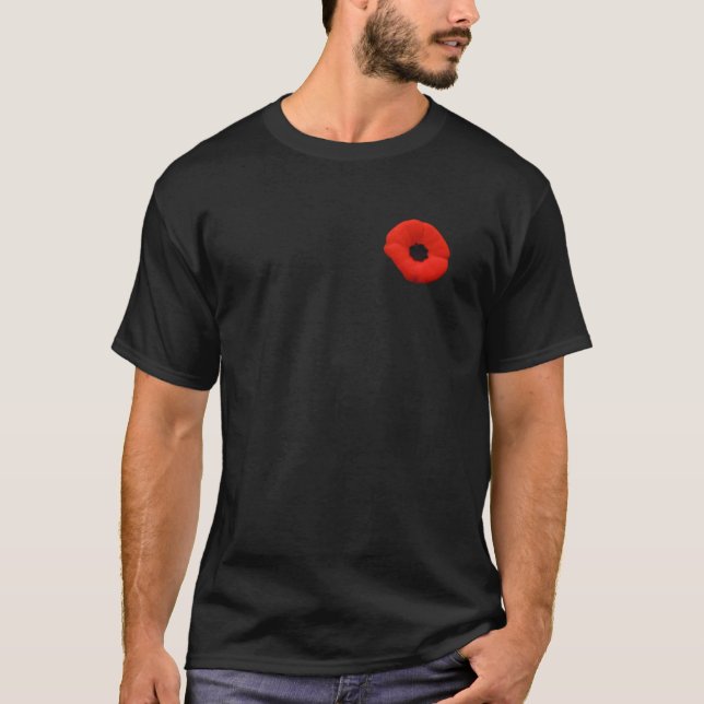 Kanada-Erinnerungs-Tagesroter Mohnblumen-Blumen-T T-Shirt (Vorderseite)