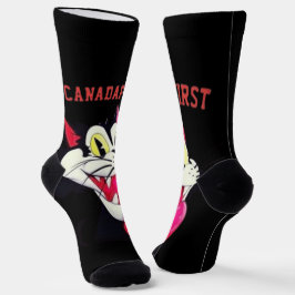 KANADA ERSTES VINTAGE KATZE SOCKEN