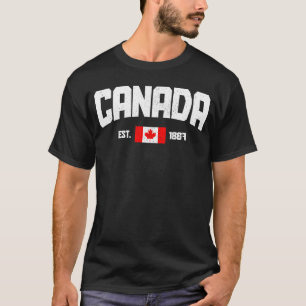 Kanada Est 1867 Ahornleaf Kanadische Flagge Pride T-Shirt