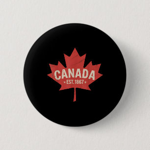 Kanada Est. 1867 Retro Ahornblatt Vintage Kanada D Button