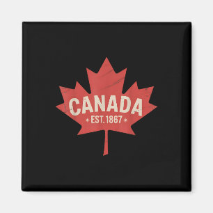 Kanada Est. 1867 Retro Ahornblatt Vintage Kanada D Magnet