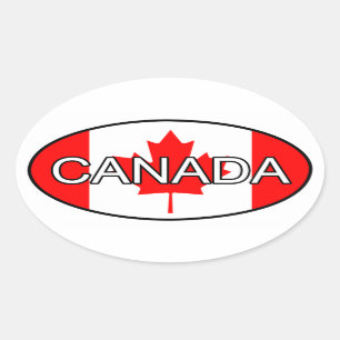 Kanada-Euro-Aufkleber Ovaler Aufkleber