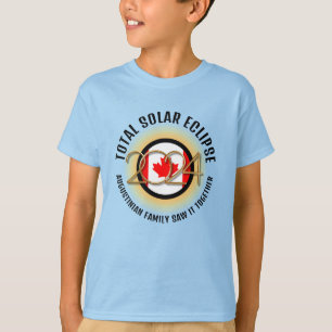 KANADA Flag 2024 INSGESAMT SOLAR ECLIPSE Blue Kids T-Shirt