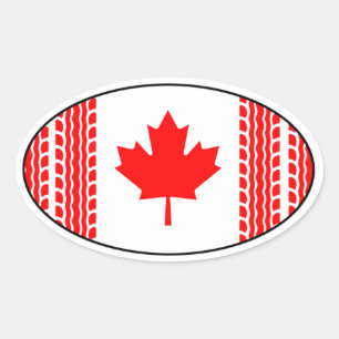 Kanada Flag Ahornleaf Solidarność Kanadischer Last Ovaler Aufkleber