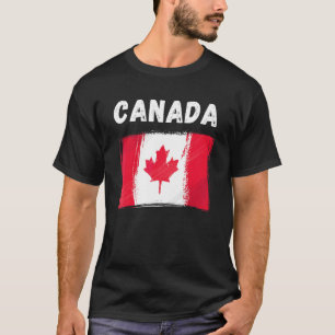 Kanada Flag Holiday Vintag Grunge Kanadische Flagg T-Shirt