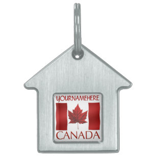 Kanada Flag Hunde Tags Geschenke Kanada Haustiere  Tiermarke
