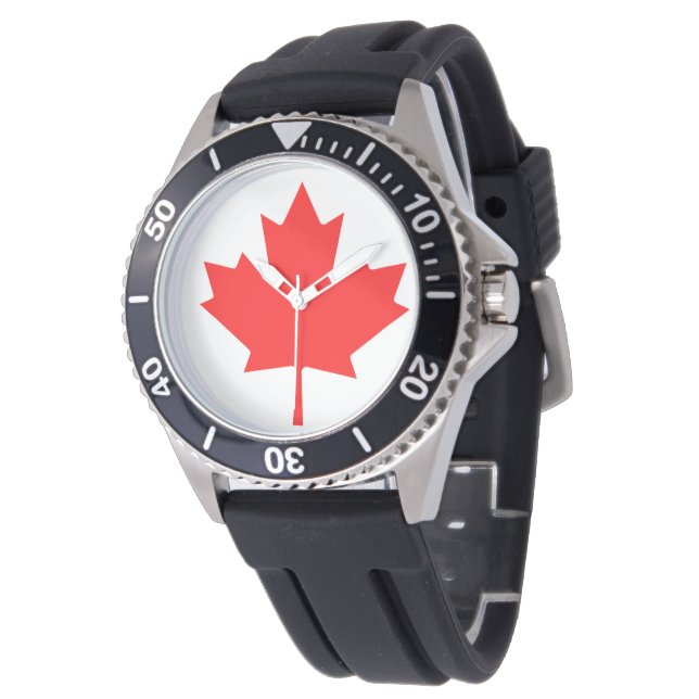 Kanada Flag Watch Armbanduhr (Schrägansicht)