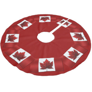 Kanada Flag Weihnachtsbaum-Rock Kanada Souvenir Polyester Weihnachtsbaumdecke