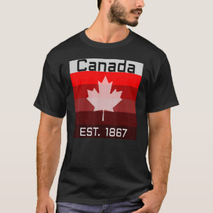 Kanada-Flagge Ahornblatt Est 1867 Vintage Männer F T-Shirt