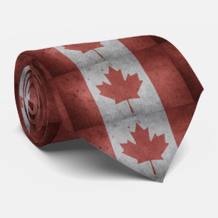 Kanada Flagge Ahornblatt Vintage-Look Krawatte
