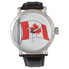 Kanada-Flagge Armbanduhr