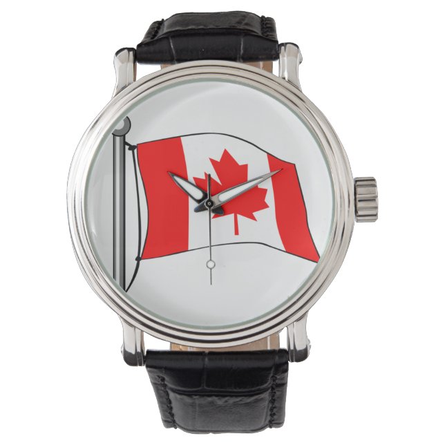 Kanada-Flagge Armbanduhr (Vorderseite)
