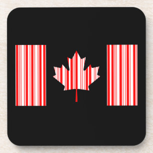 KANADA-FLAGGE-BARCODE Kanadischer Barcode Untersetzer