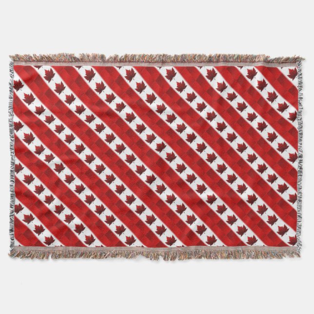 Kanada Flagge Blanket Kanada Flagge Souvenir Throw Decke (Vorderseite)