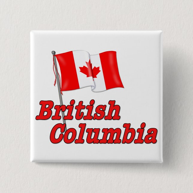 Kanada-Flagge - British Columbia Button (Vorderseite)