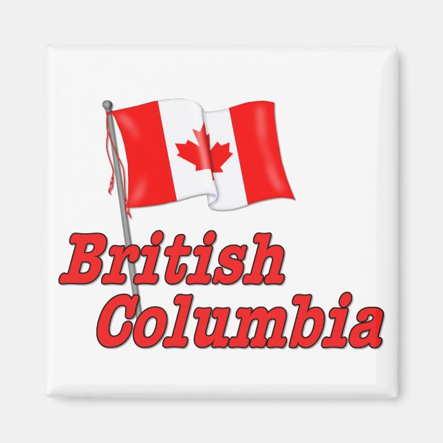 Kanada-Flagge - British Columbia Magnet (Vorne)
