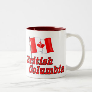 Kanada-Flagge - British Columbia Zweifarbige Tasse