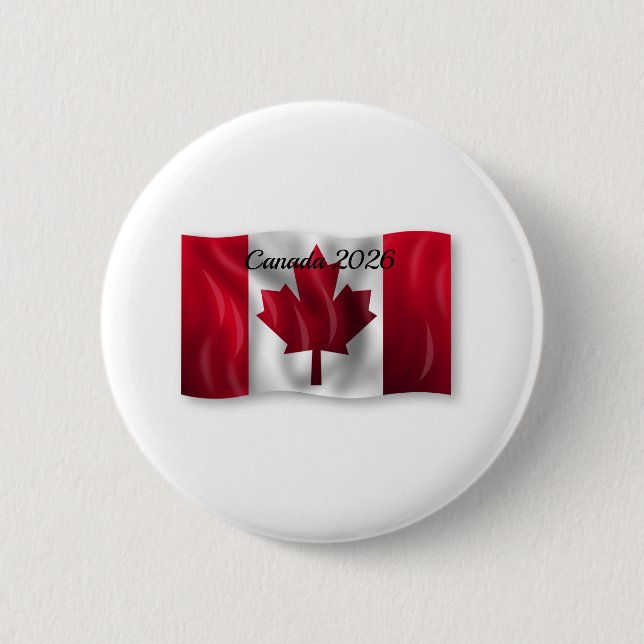 Kanada-Flagge  Button (Vorderseite)