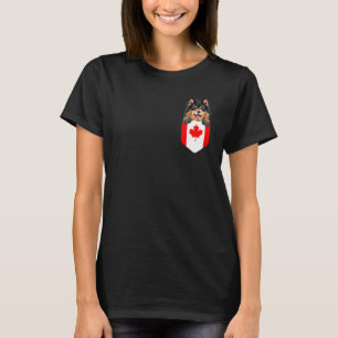 Kanada-Flagge Finnischer Lapphund-Hund In Tasche T-Shirt