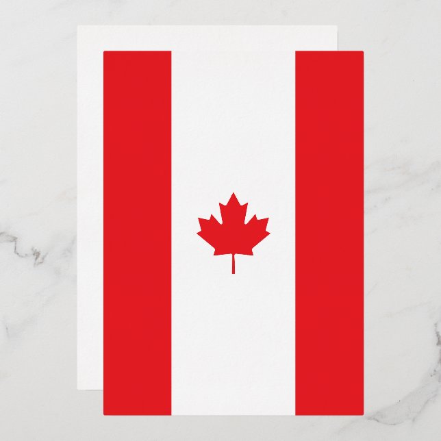 Kanada-Flagge Folieneinladung (Vorderseite/Rückseite)