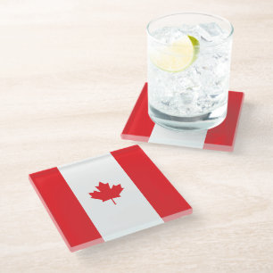 Kanada-Flagge Glasuntersetzer
