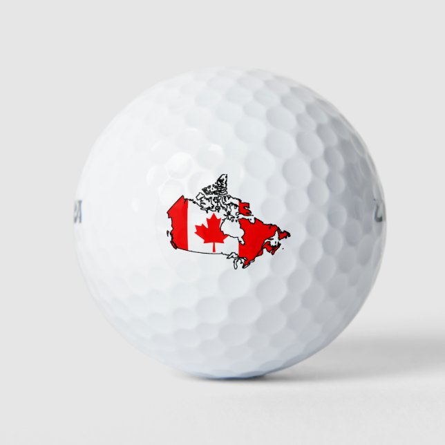 Kanada-Flagge Golfball (Vorderseite)