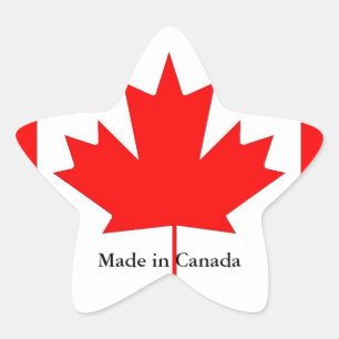 Kanada-Flagge, hergestellt in Kanada Stern-Aufkleber