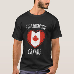 Kanada-Flagge Herz Collingwood Stadt T-Shirt
