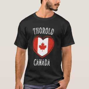 Kanada-Flagge Herz Thorold Stadt T-Shirt