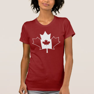 Kanada-Flagge im Ahornblatt - das rote T-Shirt der