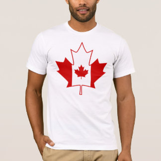 Kanada-Flagge im Ahornblatt - das weiße T-Shirt