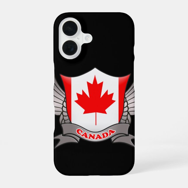 Kanada-Flagge iPhone 16 Hülle (Rückseite)