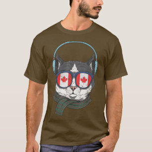 Kanada Flagge Kanadische Cat-Sonnenbrille Funny Me T-Shirt
