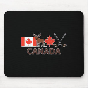 Kanada-Flagge Kanadisches Ahornblatt Hirsch Eishoc Mousepad