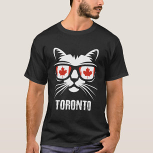 Kanada Flagge Kanadisches Katzen-Ahorn-Leaf Toront T-Shirt