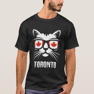 Kanada Flagge Kanadisches Katzen-Ahorn-Leaf Toront T-Shirt