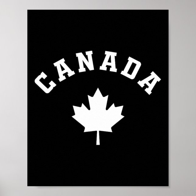 Kanada Flagge Kanadisches Urlaubsfischen Wanderski Poster (Vorne)