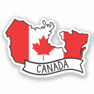 Kanada-Flagge Karte Patriotischer kanadischer Stol Aufkleber