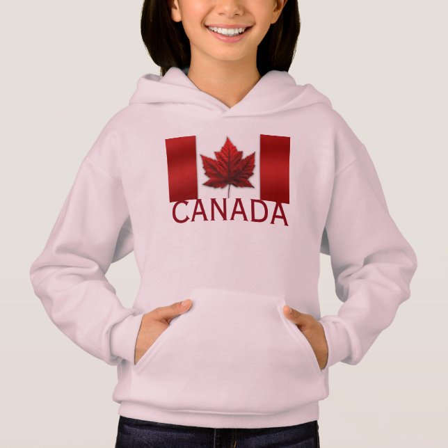 Kanada Flagge Kid's Hoodie Shirt Kanada Souvenir T (Vorderseite)