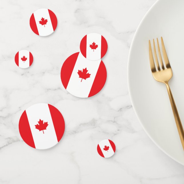 Kanada-Flagge Konfetti (Gruppe)